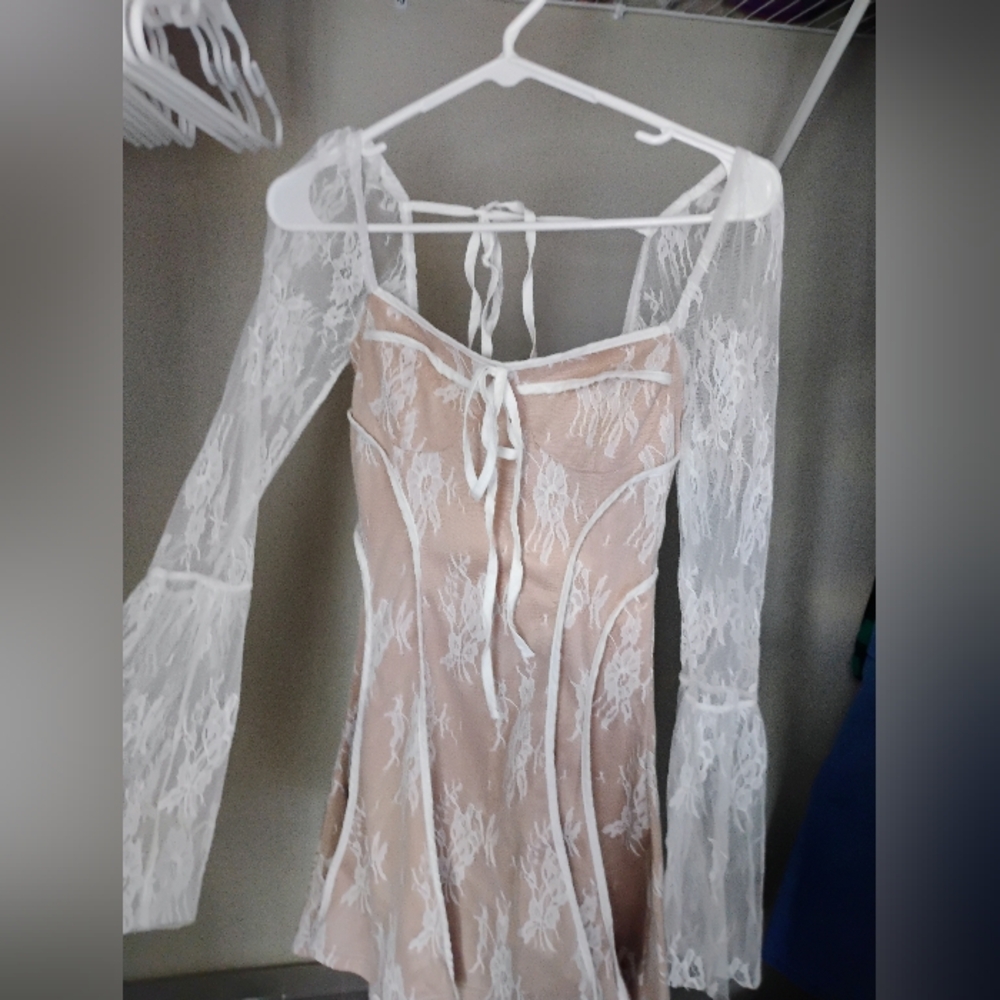 Tan lacy dress